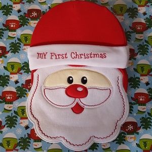 Santa Baby Hat and Bib